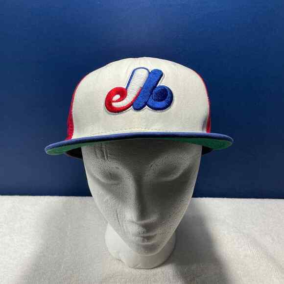 Vintage New Era Montreal Expos Two Tone Snap back Hat - Picture 2 of 10